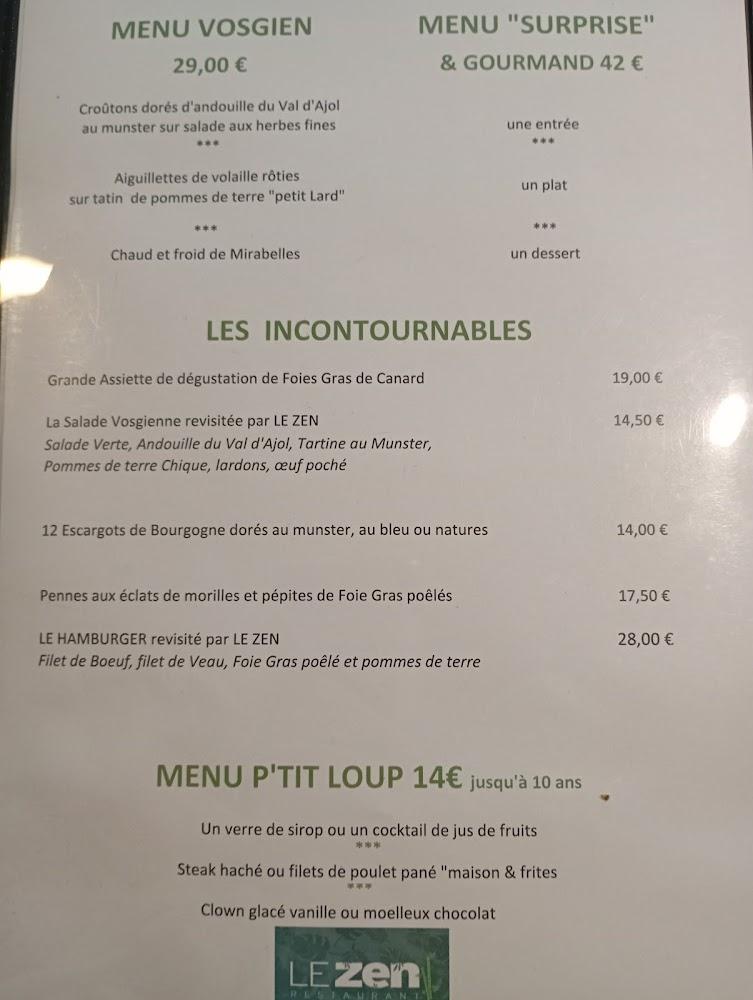 Restaurant Le Zen - Menu Image 4